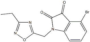 4-bromo-1-[(3-ethyl-1,2,4-oxadiazol-5-yl)methyl]-2,3-dihydro-1H-indole-2,3-dione Struktur