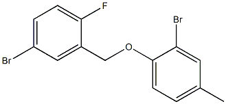 4-bromo-2-(2-bromo-4-methylphenoxymethyl)-1-fluorobenzene Struktur