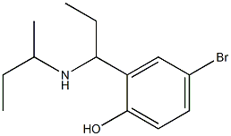 4-bromo-2-[1-(butan-2-ylamino)propyl]phenol Struktur