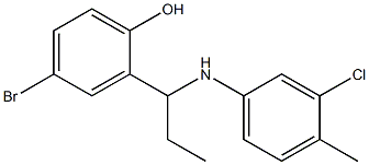 4-bromo-2-{1-[(3-chloro-4-methylphenyl)amino]propyl}phenol Struktur