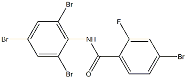 4-bromo-2-fluoro-N-(2,4,6-tribromophenyl)benzamide Struktur