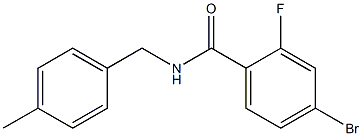 4-bromo-2-fluoro-N-(4-methylbenzyl)benzamide Struktur