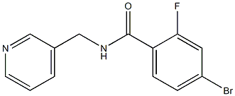 4-bromo-2-fluoro-N-(pyridin-3-ylmethyl)benzamide Struktur