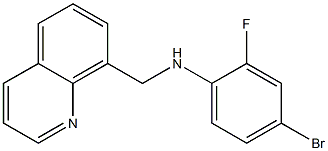 4-bromo-2-fluoro-N-(quinolin-8-ylmethyl)aniline Struktur