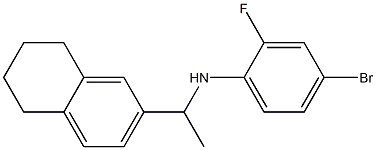 4-bromo-2-fluoro-N-[1-(5,6,7,8-tetrahydronaphthalen-2-yl)ethyl]aniline Struktur