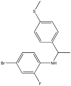 4-bromo-2-fluoro-N-{1-[4-(methylsulfanyl)phenyl]ethyl}aniline Struktur