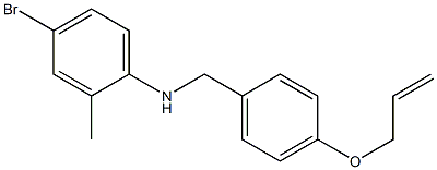 4-bromo-2-methyl-N-{[4-(prop-2-en-1-yloxy)phenyl]methyl}aniline Struktur