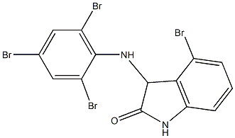 4-bromo-3-[(2,4,6-tribromophenyl)amino]-2,3-dihydro-1H-indol-2-one Struktur