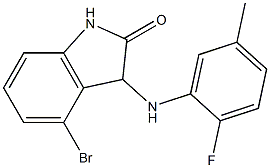 4-bromo-3-[(2-fluoro-5-methylphenyl)amino]-2,3-dihydro-1H-indol-2-one Struktur