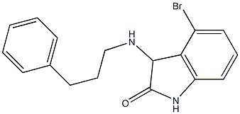 4-bromo-3-[(3-phenylpropyl)amino]-2,3-dihydro-1H-indol-2-one Struktur