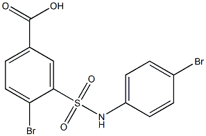 4-bromo-3-[(4-bromophenyl)sulfamoyl]benzoic acid Struktur