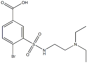 4-bromo-3-{[2-(diethylamino)ethyl]sulfamoyl}benzoic acid Struktur