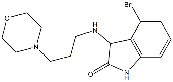 4-bromo-3-{[3-(morpholin-4-yl)propyl]amino}-2,3-dihydro-1H-indol-2-one Struktur