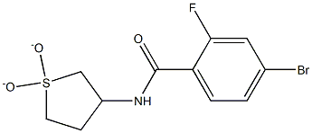 4-bromo-N-(1,1-dioxidotetrahydrothien-3-yl)-2-fluorobenzamide Struktur