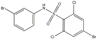 4-bromo-N-(3-bromophenyl)-2,6-dichlorobenzene-1-sulfonamide Struktur