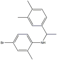 4-bromo-N-[1-(3,4-dimethylphenyl)ethyl]-2-methylaniline Struktur