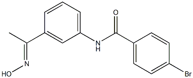 4-bromo-N-{3-[(1E)-N-hydroxyethanimidoyl]phenyl}benzamide Struktur