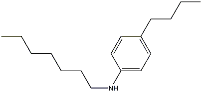 4-butyl-N-heptylaniline Struktur