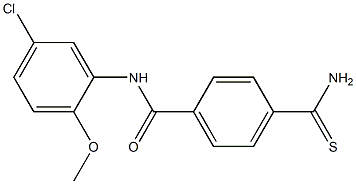 4-carbamothioyl-N-(5-chloro-2-methoxyphenyl)benzamide Struktur