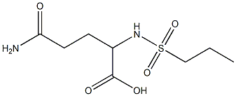 4-carbamoyl-2-(propane-1-sulfonamido)butanoic acid Struktur