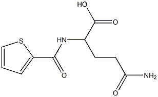 4-carbamoyl-2-(thiophen-2-ylformamido)butanoic acid Struktur