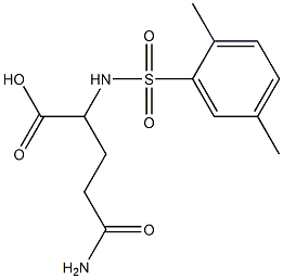 4-carbamoyl-2-[(2,5-dimethylbenzene)sulfonamido]butanoic acid Struktur