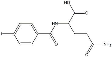 4-carbamoyl-2-[(4-iodophenyl)formamido]butanoic acid Struktur