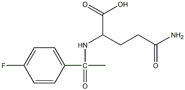 4-carbamoyl-2-[1-(4-fluorophenyl)acetamido]butanoic acid Struktur