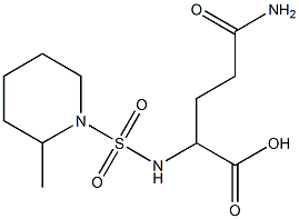 4-carbamoyl-2-{[(2-methylpiperidine-1-)sulfonyl]amino}butanoic acid Struktur