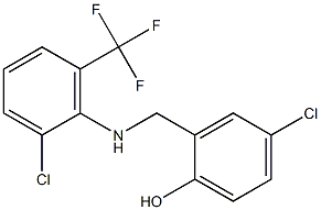 4-chloro-2-({[2-chloro-6-(trifluoromethyl)phenyl]amino}methyl)phenol Struktur