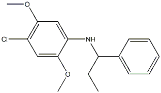 4-chloro-2,5-dimethoxy-N-(1-phenylpropyl)aniline Struktur