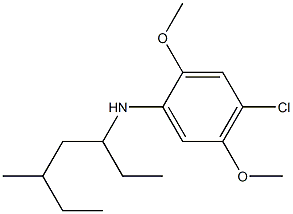 4-chloro-2,5-dimethoxy-N-(5-methylheptan-3-yl)aniline Struktur