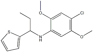 4-chloro-2,5-dimethoxy-N-[1-(thiophen-2-yl)propyl]aniline Struktur