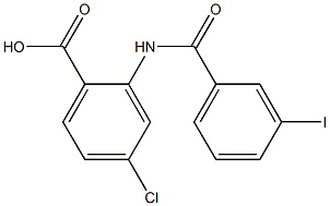 4-chloro-2-[(3-iodobenzene)amido]benzoic acid Struktur