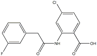 4-chloro-2-[2-(3-fluorophenyl)acetamido]benzoic acid Struktur