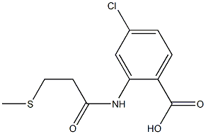 4-chloro-2-[3-(methylsulfanyl)propanamido]benzoic acid Struktur