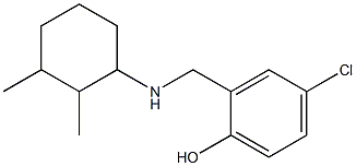 4-chloro-2-{[(2,3-dimethylcyclohexyl)amino]methyl}phenol Struktur