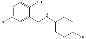 4-chloro-2-{[(4-hydroxycyclohexyl)amino]methyl}phenol Struktur