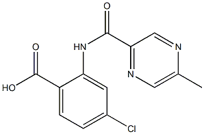 4-chloro-2-{[(5-methylpyrazin-2-yl)carbonyl]amino}benzoic acid Struktur