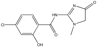 4-chloro-2-hydroxy-N-(1-methyl-4-oxo-4,5-dihydro-1H-imidazol-2-yl)benzamide Struktur