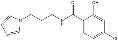 4-chloro-2-hydroxy-N-[3-(1H-imidazol-1-yl)propyl]benzamide Struktur