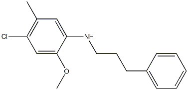 4-chloro-2-methoxy-5-methyl-N-(3-phenylpropyl)aniline Struktur