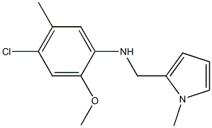 4-chloro-2-methoxy-5-methyl-N-[(1-methyl-1H-pyrrol-2-yl)methyl]aniline Struktur