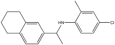 4-chloro-2-methyl-N-[1-(5,6,7,8-tetrahydronaphthalen-2-yl)ethyl]aniline Struktur