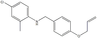 4-chloro-2-methyl-N-{[4-(prop-2-en-1-yloxy)phenyl]methyl}aniline Struktur