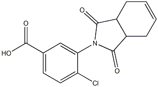 4-chloro-3-(1,3-dioxo-2,3,3a,4,7,7a-hexahydro-1H-isoindol-2-yl)benzoic acid Struktur