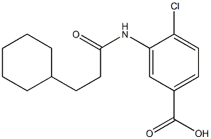 4-chloro-3-(3-cyclohexylpropanamido)benzoic acid Struktur