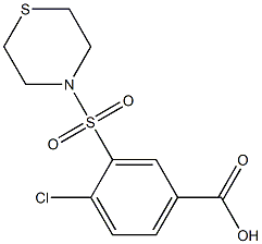 4-chloro-3-(thiomorpholine-4-sulfonyl)benzoic acid Struktur