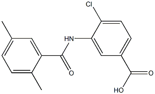 4-chloro-3-[(2,5-dimethylbenzene)amido]benzoic acid Struktur