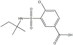 4-chloro-3-[(2-methylbutan-2-yl)sulfamoyl]benzoic acid Struktur